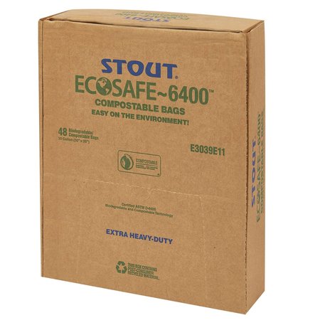 Stout By Envision 30 gal Trash Bags, Green, 48 PK E3039E11